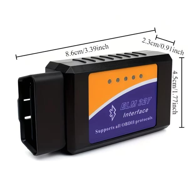 ELM327 Bluetooth OBD2-skanner, bildiagnostisk kodeskanner for Android og iOS, støtter alle OBDII-protokoller