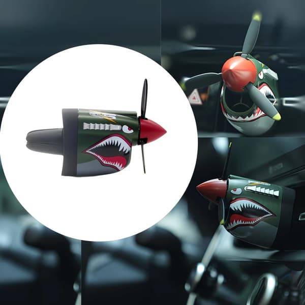 Hajmunn Fly Bil Luftfrisker, Retro Roterende Propell Bil Aromaterapi Klips