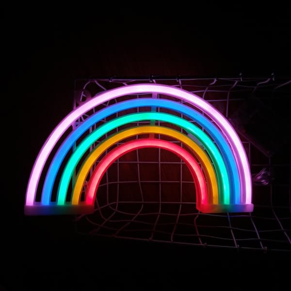 LED Lys / Natlys Neon Lys - Regnbue Multicolor