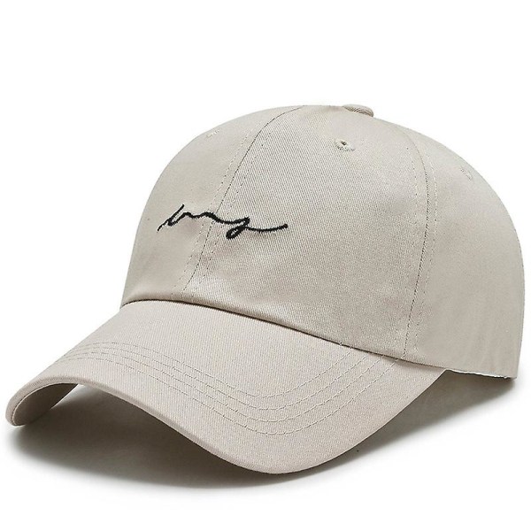 Stilfulde Snapback-baseballkasketter i bomuld til kvinder og mænd - Unisex hiphop-hatte med broderi - Perfekt til sommersolen (sort, hvid, grå)3