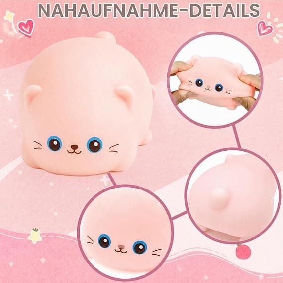 Katteklemmelegetøj, Squishy Kattelegetøj, Kat Squishy Klemmelegetøj