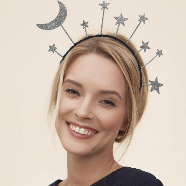 Glitter Hårbøyler Søte Måne Stjerne Hjerte Hårbøyle Hodeplagg Bursdagsfest Krone Tiara Hodeplagg, shape1