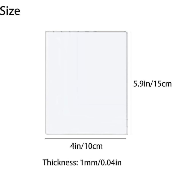 10 st Akrylark 1 mm - Klara plexiglasplastskivor för hantverk [xc]