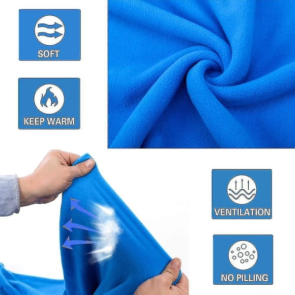 Fleece sovepose Kompakt termisk sovepose for camping fotturer - Blå (Farge: Blå)619