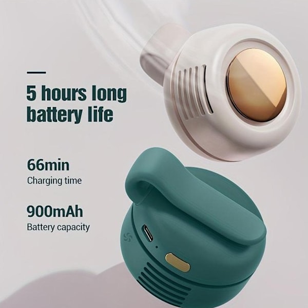 Kannettava Klipsikiinnitteinen Tuuletin USB Ladattava Mini Klipsituuletin Niska Vyötärö Tuuletin Säädettävä Ilmastointituuletin
