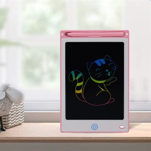 Farve doodle LCD tablet legetøj skrivetablet julegave, pink