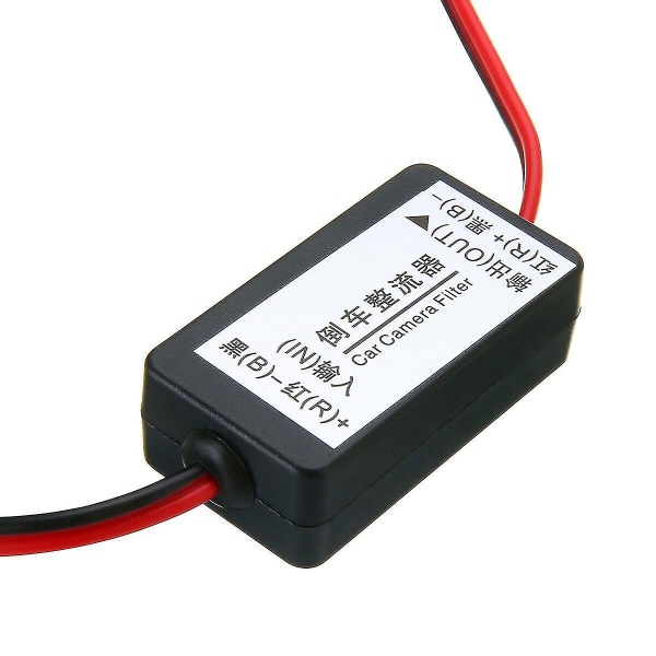 12v Dc Power Relæ Kondensator Filter Ensretter Kompatibel med Bil Backup Camera-qq