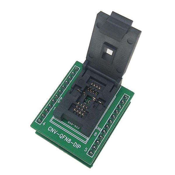 Qfn8 Dfn8 Wson8 Programmering Socket Pin Pitch 1,27 mm Ic Kroppsstorlek 6x8 Mm Clamshell Test Socket Zif A
