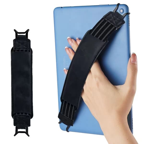 Justerbar tablet-håndrem, universel elastisk tablet-holder håndgreb til 9-11 tommer iPad Tab E-læser