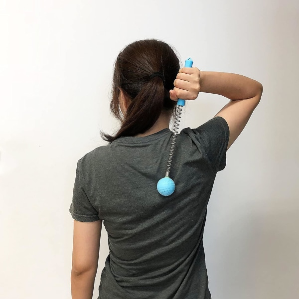 2 pakker massasjeballhammer - manuell golfmassasjeapparat for rygg (blå)