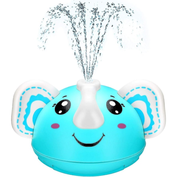 Badeleke,elefant Vann Spray Leke Led Light Up Float Toys Elektrisk Sprøyte Sprinkler Badeleker
