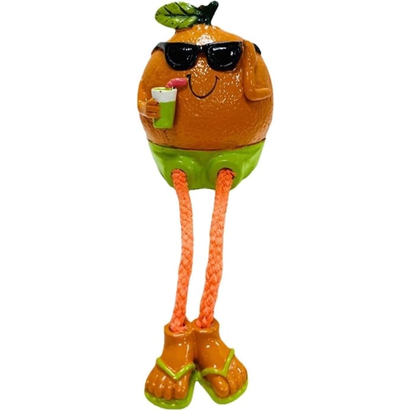 Mini Orange Hengende Ben Simulering Frukt Statue - Realistisk kunstig frukt modell (1 stk)