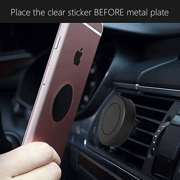 4 pakke tynne metallplater for magnetisk biltelefonholder 4 runde