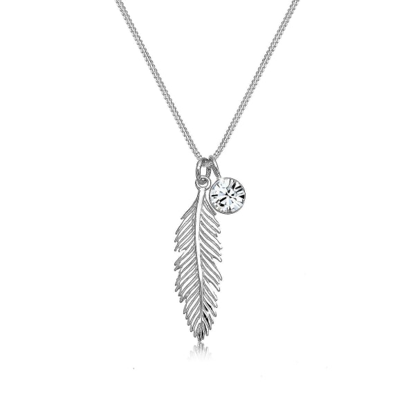 Sterling Silver Feather Damhalsband