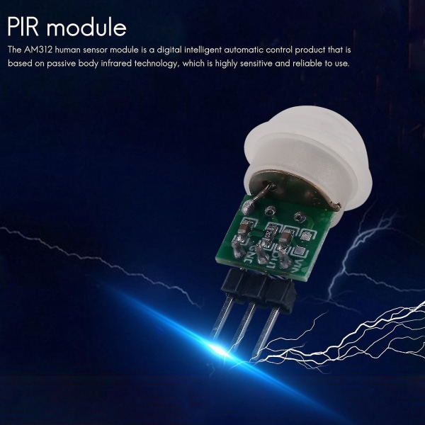 10st Am312 Mini Human Sensor Module Ir Pyroelektrisk Infraröd Pir Rörelsesensor Detektormoduler Dc-dt