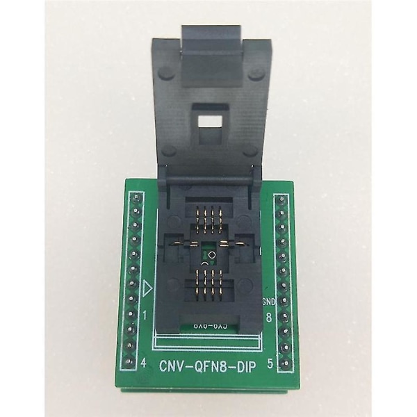 Qfn8 Dfn8 Wson8 Programmeringssokkel Pin Pitch 1,27 mm Ic Kroppsstørrelse 6x8 Mm Clamshell Test Socket Zif A