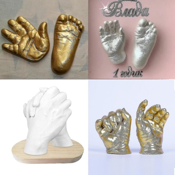 DIY Handavgjutningskit Handgips Skulpturset Par Hand Håller Hantverk