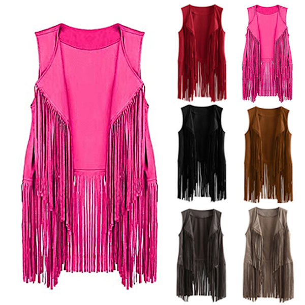 70-tals Dam Denim Skjorta Disco Frans Väst Jacka - Perfekt Hot Pink 3 M