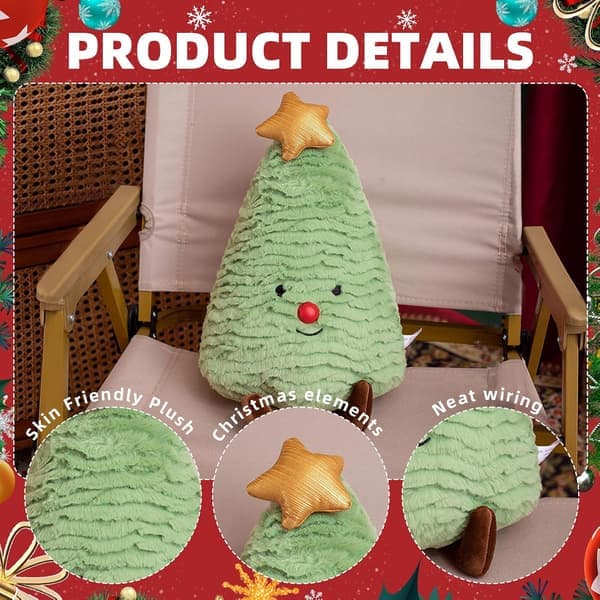 Julkudde dockleksaker inomhusdekoration julgran midjekudde julklapp soffa pepparkaksgubbe bekväm kudde