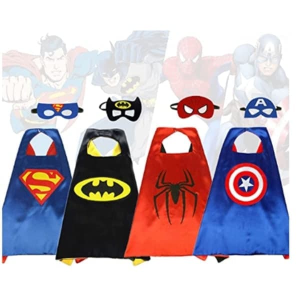 Superhjältar Cape Barn Hjältar Mask Batman Cosplay Kostym Het #7 #7 #7 #7