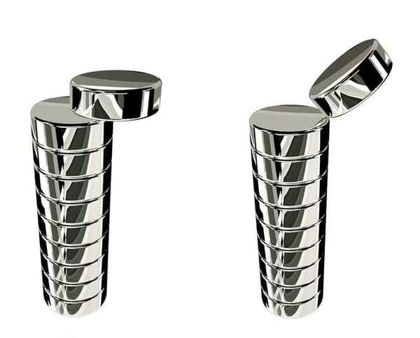 Starka Magneter - Anslagstavla / Kylskåp 20-pack Silver 20
