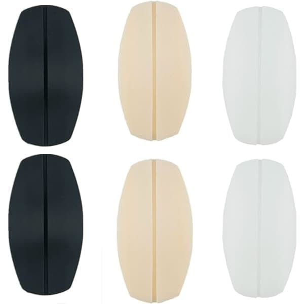 3 Par Silikon BH-stropp Pads, Sklisikre Smertelindrende Skulderputer, 9 x 5 cm BH-stroppholder