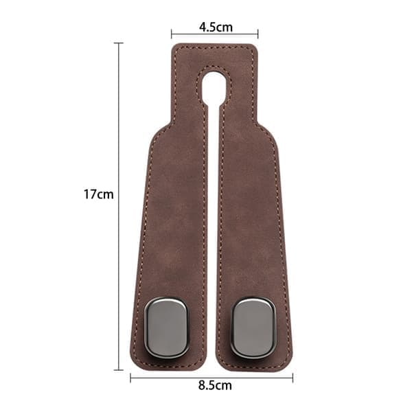 Bilsæde Ryglæn Dobbeltkrog Stabil Bil Organizer Krog Til Bil Varevogne Sedaner Brun 2 stk Brown 2pcs