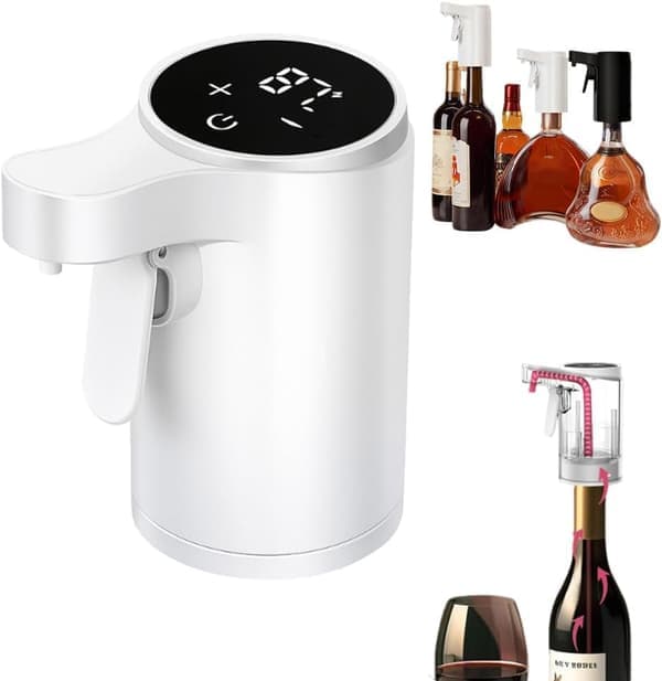 Elektrisk vinflaskedispenser med luftpumpe USB oppladbar automatisk vindispenser justerbar dosering smart whiskyheller
