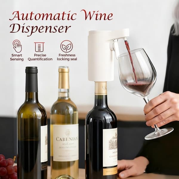 Elektrisk vinflaskedispenser med luftpumpe USB oppladbar automatisk vindispenser justerbar dosering smart whiskyheller