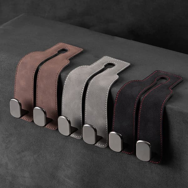 Bilsete Rygg Dobbel Krok Stabil Bil Organizer Krok For Biler Varebiler Sedaner Grå 2 stk Grey 2pcs