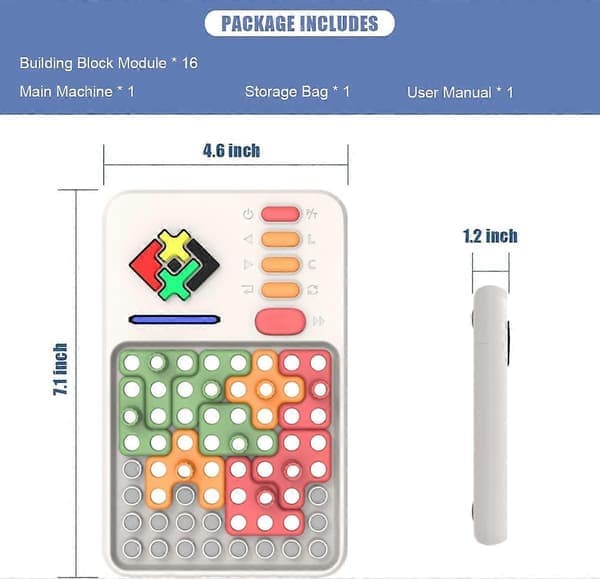 Super Blocks -kuvioiden yhdistämispeli, jossa on yli 1000 haastetta, aivojumppa STEM-lelu