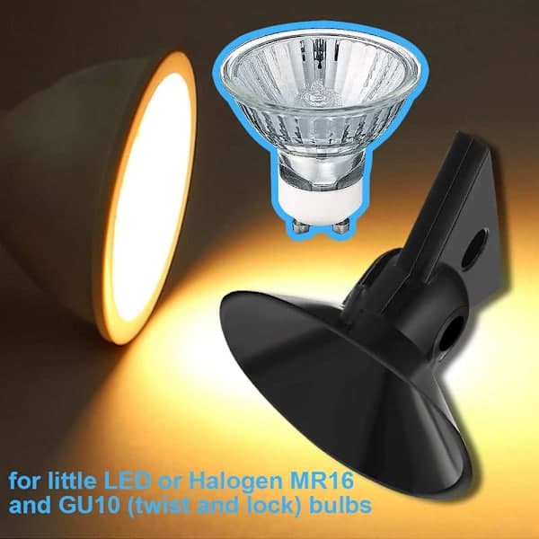 10 stk. sugekopfjerner GU10 CZ10 lampeudskiftning sugekopfjerner til LED halogenlampe minispotlys sort 30 mm