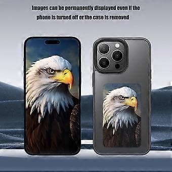 Refreshs Skärmtelefonfodral Kreativt Displayfodral Engagerande Skärmfodral för Telefon 15 grå 15 grey 15 pro max