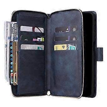 Til Samsung Galaxy A55 5G Cover Kortpladser Lynlås Læder Telefoncover Stil E Style A