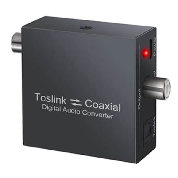 Toveis koaksialomformer, optisk SPDIF Toslink til koaksial Toslink og koaksial til optisk SPD