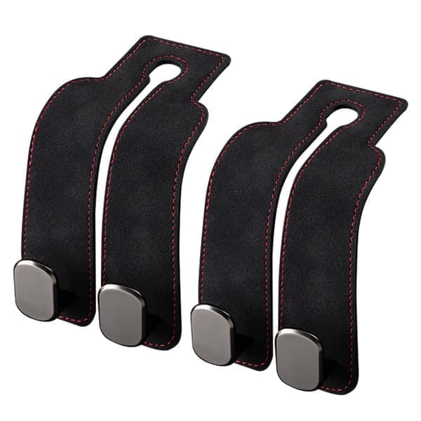 Bilsæde Ryglæn Dobbeltkrog Stabil Bil Organizer Krog Til Bil Varevogne Sedaner Sort 2 stk. Black 2pcs