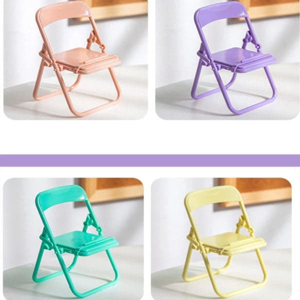 Mini Kreativ Foldbar Stol Telefonholder Foldbar Candy Farve Pho