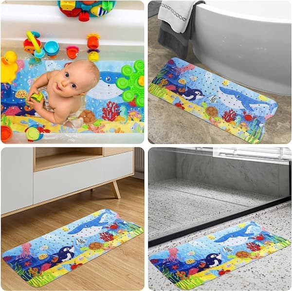 Sklisikker badematte for baby-dusjer og badekar, 70x40 cm