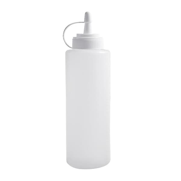 1 st 300 ml klar plastflaska för sås med klämfunktion