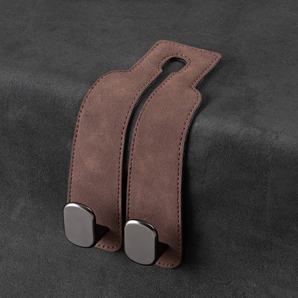 Bilsæde Ryglæn Dobbeltkrog Stabil Bil Organizer Krog Til Bil Varevogne Sedaner Grå 2 stk Grey 2pcs