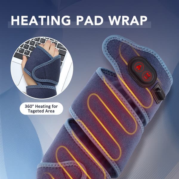 Uppvärmd bandage, multifunktionell värmebehandlingsbandage för armbåge och handled Blå