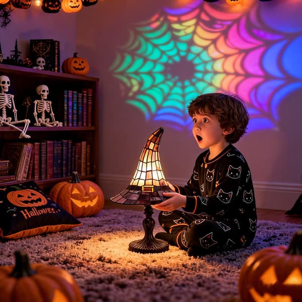 Magisk Heksehatt LED-lampe, USB-plugg Harpiksfigur Nattlys med Bryter white 30CM