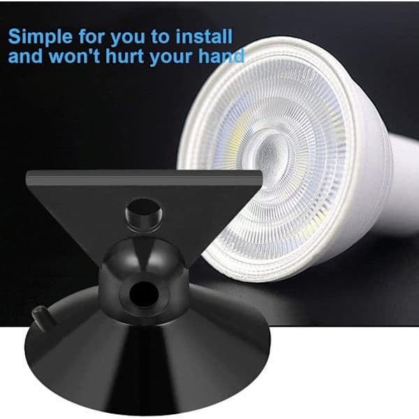 10 stk. sugekopfjerner GU10 CZ10 lampeudskiftning sugekopfjerner til LED halogenlampe minispotlys sort 30 mm