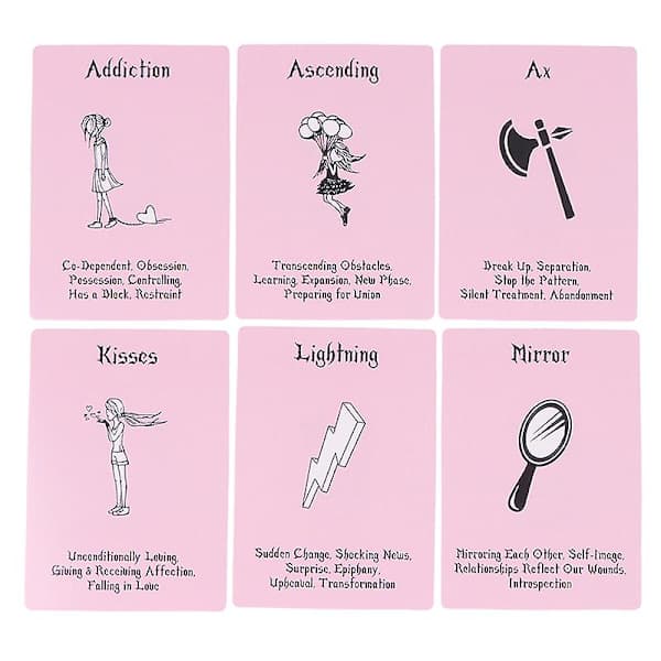 Pinkki Wellness Love Oracle -kortit Tarot Ennustus Perhepeli Shytmv