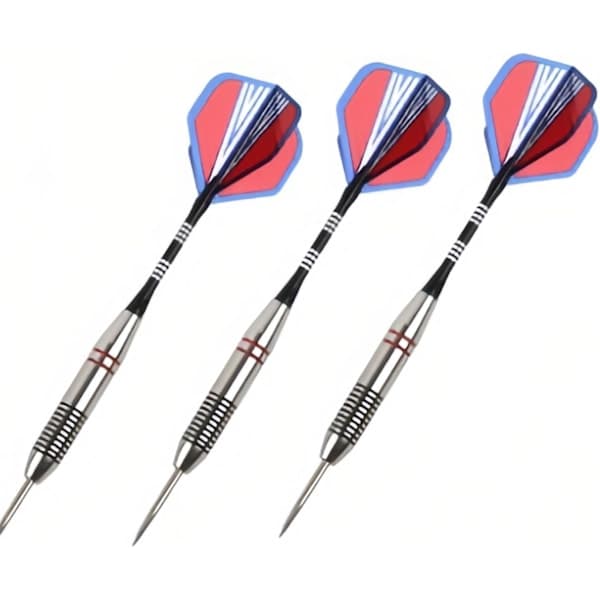 Professionelt Dart Sæt med Stålspids - Aluminiumskaft Dartfjer med 24 Gram - 3 stk