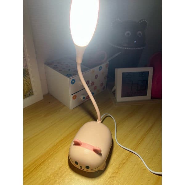 LED bordlampe tegneserie sød kat natlampe pink pink