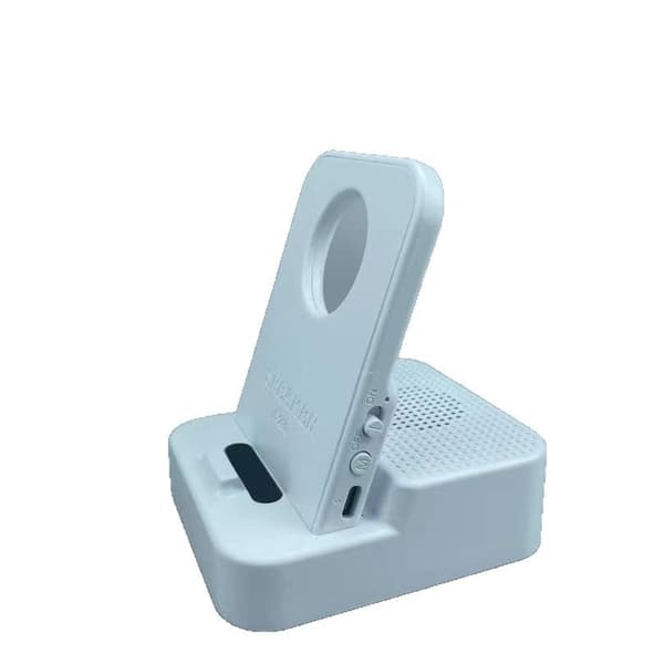 Langaton lataava puhelinteline ja Bluetooth-kaiutin – 2-in-1 White