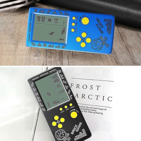 RS-100 Tetris Handhållen Spelkonsol, Klassisk Tegelpusselspelare, Batterier Ingår Ej Rosa Pink