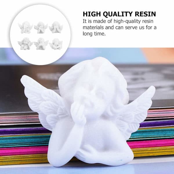 30 stk. miniatyr engelfigur, mini barneengelstatue, harpikspynt, flatback-perler, sjarmpynt, kjerubengler for DIY