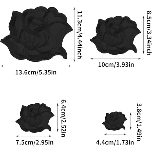 8 strykplåster för reparation av kläder, skjortor, ryggsäckar, hattar, jackor, jeans, 4 storlekar